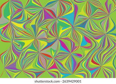 A dynamic abstract pattern with curved lines and bright colors. This pattern is evenly distributed throughout the image, creating a sense of movement and energy