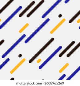 Dynamic abstract pattern with diagonal lines in blue, black, and gold on a white background.  Perfect for modern design projects, presentations, website backgrounds, or as a texture overlay.