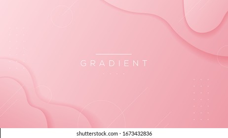 Dynamic abstract pink color shapes background. premium vector