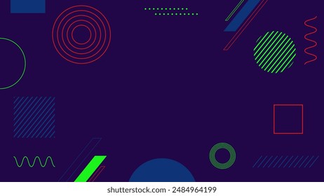 Dynamic Abstract Purple and Neon Geometric Vector Background. Versatile Design for Modern Presentations, Web Design, and Creative Branding Projects