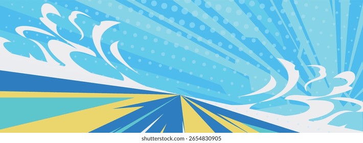 Dynamic Abstract Radial Lines Background Illustration