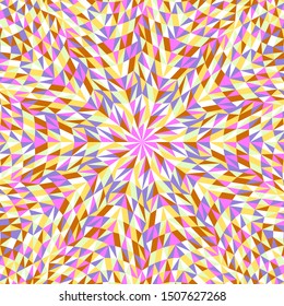 Dynamic abstract radial pattern mosaic background - psychedelic hypnotic colorful vector graphic design