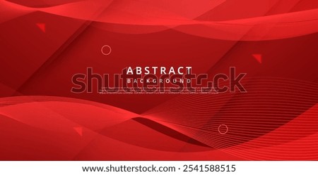 dynamic abstract red liquid color gradient wavy geometric fluid shape background. 