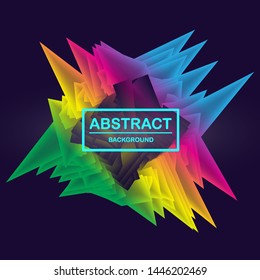 Dynamic abstract scattering particles background made of colored neon specks. Vector illustration.