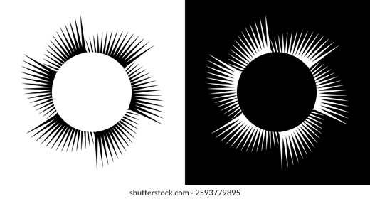 Dynamic abstract spiral sound wave rhythm lines. Circular spiral sound wave rhythm of lines. Circular futuristic abstract lines, black and white background.