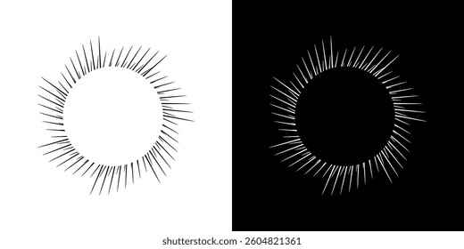 Dynamic abstract spiral sound wave rhythm lines. Circular spiral sound wave rhythm of lines. Circular futuristic abstract lines, black and white background.
