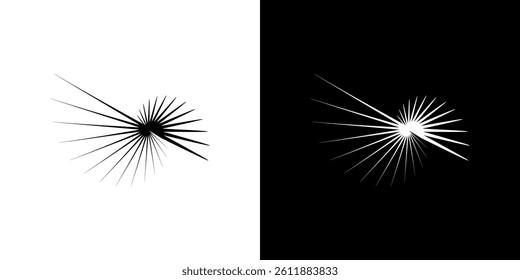 Dynamic abstract spiral sound wave rhythm lines. Circular spiral sound wave rhythm of lines. Circular futuristic abstract lines, black and white background.