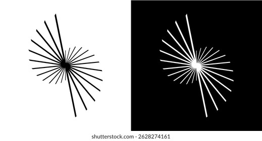 Dynamic abstract spiral sound wave rhythm lines. Circular spiral sound wave rhythm of lines. Circular futuristic abstract lines, black and white background.	
