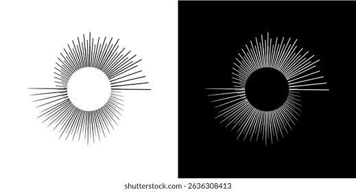 Dynamic abstract spiral sound wave rhythm lines. Circular spiral sound wave rhythm of lines. Circular futuristic abstract lines, black and white background.	