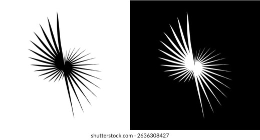 Dynamic abstract spiral sound wave rhythm lines. Circular spiral sound wave rhythm of lines. Circular futuristic abstract lines, black and white background.	