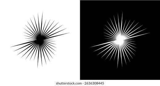 Dynamic abstract spiral sound wave rhythm lines. Circular spiral sound wave rhythm of lines. Circular futuristic abstract lines, black and white background.	
