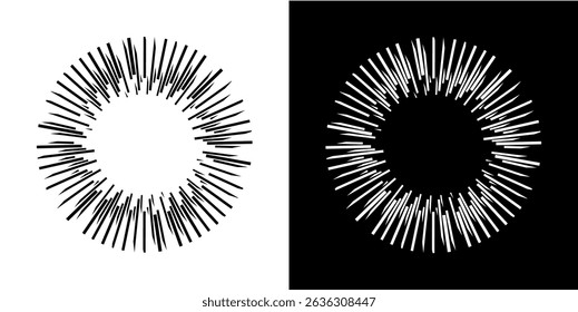 Dynamic abstract spiral sound wave rhythm lines. Circular spiral sound wave rhythm of lines. Circular futuristic abstract lines, black and white background.	