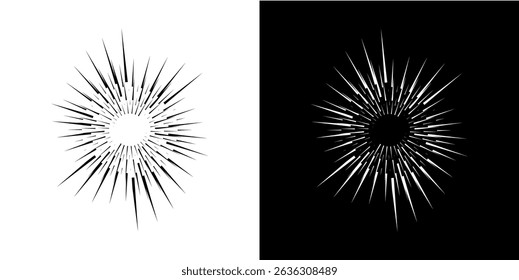 Dynamic abstract spiral sound wave rhythm lines. Circular spiral sound wave rhythm of lines. Circular futuristic abstract lines, black and white background.	