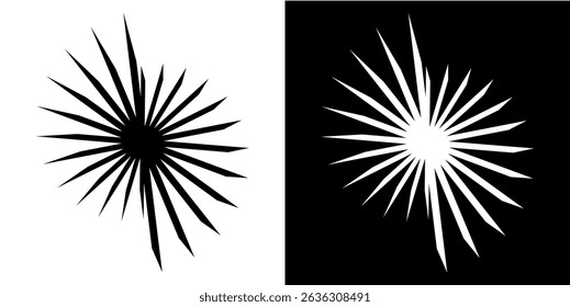 Dynamic abstract spiral sound wave rhythm lines. Circular spiral sound wave rhythm of lines. Circular futuristic abstract lines, black and white background.	