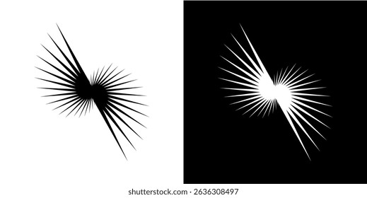 Dynamic abstract spiral sound wave rhythm lines. Circular spiral sound wave rhythm of lines. Circular futuristic abstract lines, black and white background.	