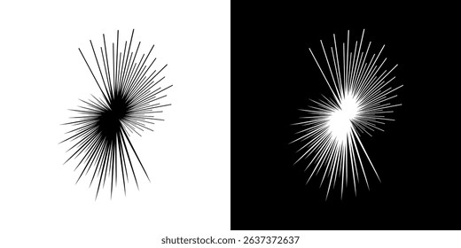 Dynamic abstract spiral sound wave rhythm lines. Circular spiral sound wave rhythm of lines. Circular futuristic abstract lines, black and white background.