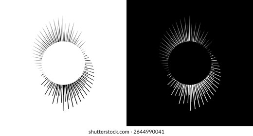 Dynamic abstract spiral sound wave rhythm lines. Circular spiral sound wave rhythm of lines. Circular futuristic abstract lines, black and white background.	
