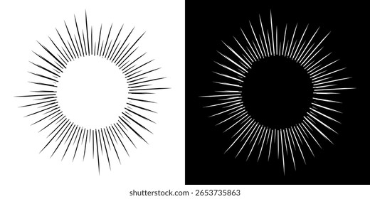 Dynamic abstract spiral sound wave rhythm lines. Circular spiral sound wave rhythm of lines. Circular futuristic abstract lines, black and white background.	