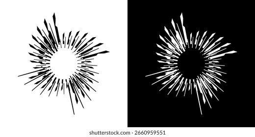Dynamic abstract spiral sound wave rhythm lines. Circular spiral sound wave rhythm of lines. Circular futuristic abstract lines, black and white background.	
