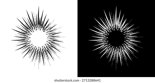 Dynamische abstrakte Spiral-Schallwellen-Rhythmuslinien. Kreisförmige Spirale Schallwelle Rhythmus von Linien. Zirkuläre futuristische abstrakte Linien, schwarz-weißer Hintergrund.	