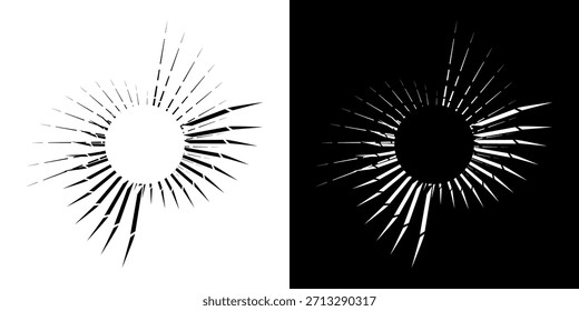 Dynamische abstrakte Spiral-Schallwellen-Rhythmuslinien. Kreisförmige Spirale Schallwelle Rhythmus von Linien. Zirkuläre futuristische abstrakte Linien, schwarz-weißer Hintergrund.	