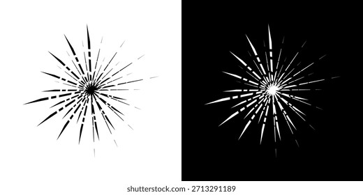 Dynamische abstrakte Spiral-Schallwellen-Rhythmuslinien. Kreisförmige Spirale Schallwelle Rhythmus von Linien. Zirkuläre futuristische abstrakte Linien, schwarz-weißer Hintergrund.