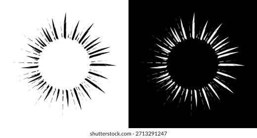 Dynamische abstrakte Spiral-Schallwellen-Rhythmuslinien. Kreisförmige Spirale Schallwelle Rhythmus von Linien. Zirkuläre futuristische abstrakte Linien, schwarz-weißer Hintergrund.