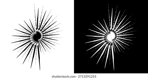 Dynamische abstrakte Spiral-Schallwellen-Rhythmuslinien. Kreisförmige Spirale Schallwelle Rhythmus von Linien. Zirkuläre futuristische abstrakte Linien, schwarz-weißer Hintergrund.
