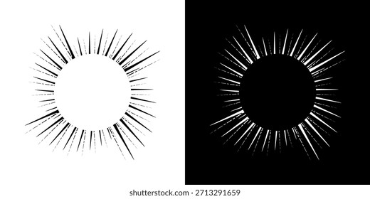 Dynamische abstrakte Spiral-Schallwellen-Rhythmuslinien. Kreisförmige Spirale Schallwelle Rhythmus von Linien. Zirkuläre futuristische abstrakte Linien, schwarz-weißer Hintergrund.	