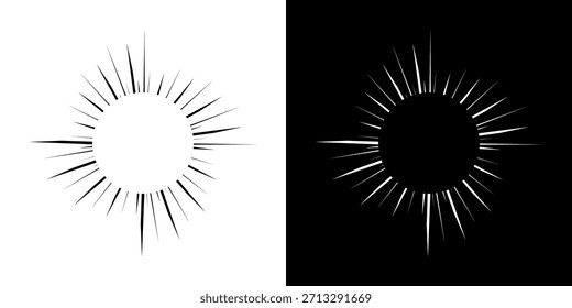 Líneas dinámicas abstractas del ritmo de ondas de sonido en espiral. Onda de sonido circular en espiral con ritmo de líneas. Líneas abstractas futuristas circulares, fondo blanco y negro.	
