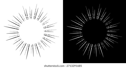 Dynamische abstrakte Spiral-Schallwellen-Rhythmuslinien. Kreisförmige Spirale Schallwelle Rhythmus von Linien. Zirkuläre futuristische abstrakte Linien, schwarz-weißer Hintergrund.	

