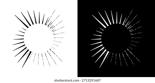 Dynamische abstrakte Spiral-Schallwellen-Rhythmuslinien. Kreisförmige Spirale Schallwelle Rhythmus von Linien. Zirkuläre futuristische abstrakte Linien, schwarz-weißer Hintergrund.	
