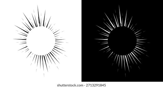 Dynamische abstrakte Spiral-Schallwellen-Rhythmuslinien. Kreisförmige Spirale Schallwelle Rhythmus von Linien. Zirkuläre futuristische abstrakte Linien, schwarz-weißer Hintergrund.	