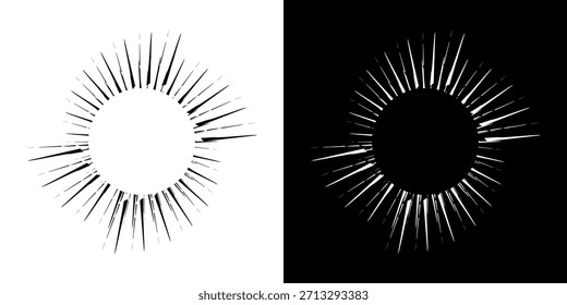 	
Dynamische abstrakte Spiral-Schallwellen-Rhythmuslinien. Kreisförmige Spirale Schallwelle Rhythmus von Linien. Zirkuläre futuristische abstrakte Linien, schwarz-weißer Hintergrund.	
