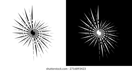 	
Líneas dinámicas abstractas del ritmo de ondas de sonido en espiral. Onda de sonido circular en espiral con ritmo de líneas. Líneas abstractas futuristas circulares, fondo blanco y negro.	
