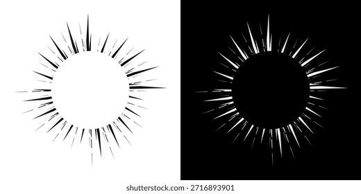 	
Dynamische abstrakte Spiral-Schallwellen-Rhythmuslinien. Kreisförmige Spirale Schallwelle Rhythmus von Linien. Zirkuläre futuristische abstrakte Linien, schwarz-weißer Hintergrund.	
