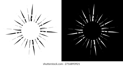 	
Linhas de ritmo de onda de som espiral abstrata dinâmica. Ritmo de onda de som espiral circular de linhas. Linhas abstratas futuristas circulares, fundo preto e branco.	
