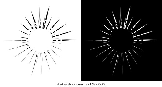 	
Dynamische abstrakte Spiral-Schallwellen-Rhythmuslinien. Kreisförmige Spirale Schallwelle Rhythmus von Linien. Zirkuläre futuristische abstrakte Linien, schwarz-weißer Hintergrund.	
