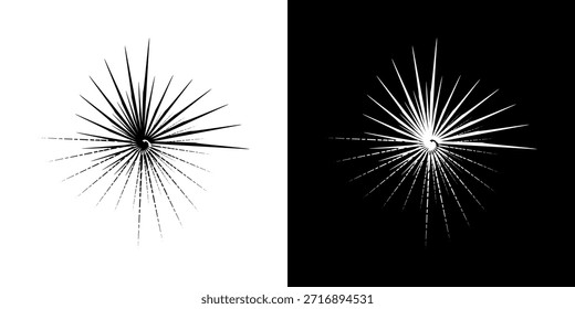 Dynamische abstrakte Spiral-Schallwellen-Rhythmuslinien. Kreisförmige Spirale Schallwelle Rhythmus von Linien. Zirkuläre futuristische abstrakte Linien, schwarz-weißer Hintergrund.
