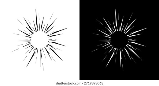 Líneas dinámicas abstractas del ritmo de ondas de sonido en espiral. Onda de sonido circular en espiral con ritmo de líneas. Líneas abstractas futuristas circulares, fondo blanco y negro.	
