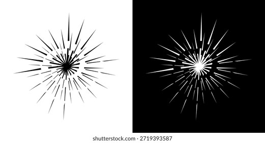 Linhas de ritmo de onda de som espiral abstrata dinâmica. Ritmo de onda de som espiral circular de linhas. Linhas abstratas futuristas circulares, fundo preto e branco.