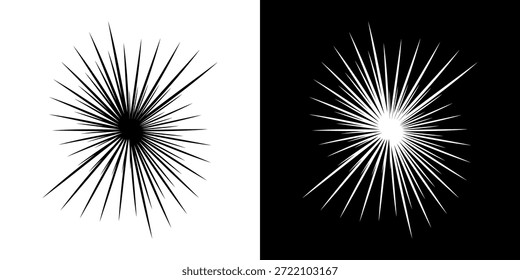 Linhas de ritmo de onda de som espiral abstrata dinâmica. Ritmo de onda de som espiral circular de linhas. Linhas abstratas futuristas circulares, fundo preto e branco.	