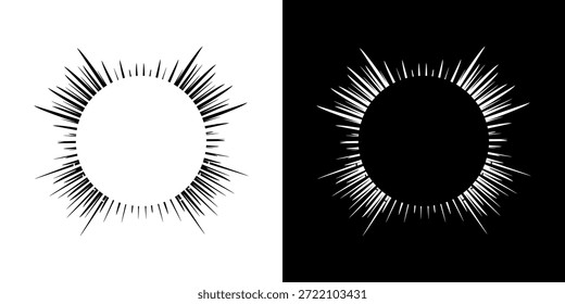 Dynamic abstract spiral sound wave rhythm lines. Circular spiral sound wave rhythm of lines. Circular futuristic abstract lines, black and white background.