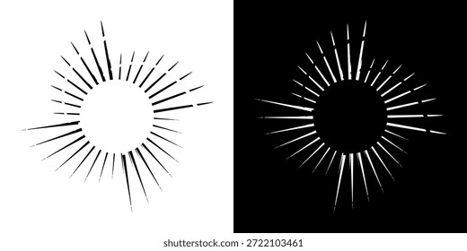 Dynamic abstract spiral sound wave rhythm lines. Circular spiral sound wave rhythm of lines. Circular futuristic abstract lines, black and white background.