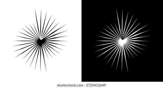 Linhas de ritmo de onda de som espiral abstrata dinâmica. Ritmo de onda de som espiral circular de linhas. Linhas abstratas futuristas circulares, fundo preto e branco.	
