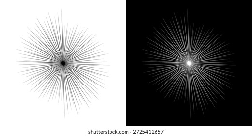 Líneas dinámicas abstractas del ritmo de ondas de sonido en espiral. Onda de sonido circular en espiral con ritmo de líneas. Líneas abstractas futuristas circulares, fondo blanco y negro.	
