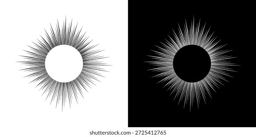 Líneas dinámicas abstractas del ritmo de ondas de sonido en espiral. Onda de sonido circular en espiral con ritmo de líneas. Líneas abstractas futuristas circulares, fondo blanco y negro.	
