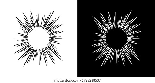 Dynamic abstract spiral sound wave rhythm lines. Circular spiral sound wave rhythm of lines. Circular futuristic abstract lines, black and white background.	