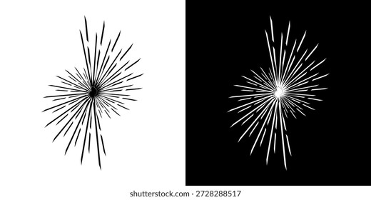Líneas dinámicas abstractas del ritmo de ondas de sonido en espiral. Onda de sonido circular en espiral con ritmo de líneas. Líneas abstractas futuristas circulares, fondo blanco y negro.	