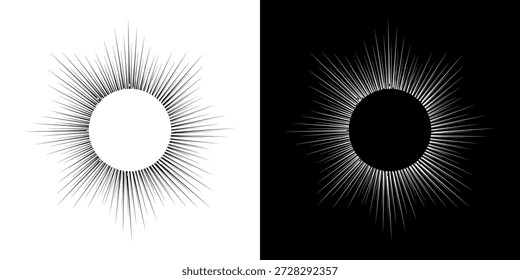 Dynamic abstract spiral sound wave rhythm lines. Circular spiral sound wave rhythm of lines. Circular futuristic abstract lines, black and white background.	